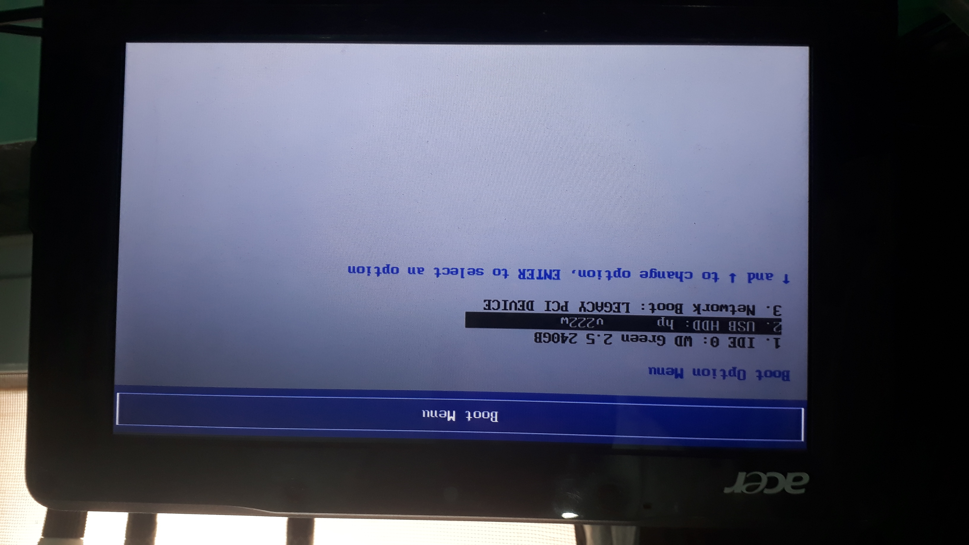 BIOS boot order example